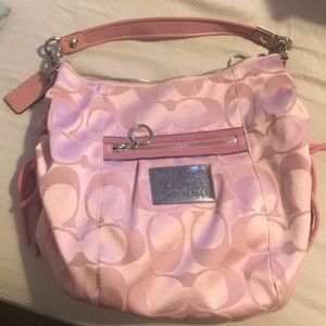 Coach pink hobo